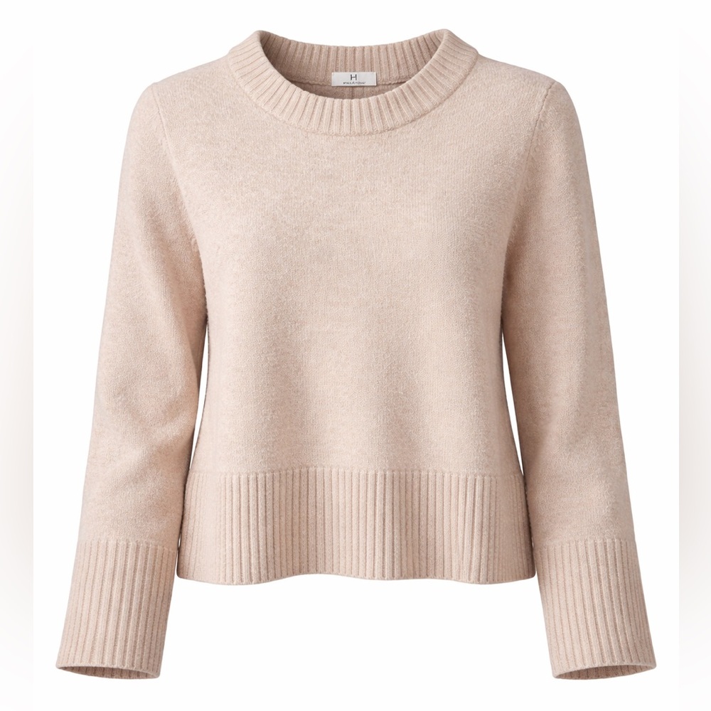 H by Halston Soft Beige Crew Neck Sweater